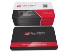 Cartão de Visita Fosco - 1000 CARTÕES COLORIDO 48x88mm PAPEL COUCHÊ 300G FOSCO C/ VERNIZ LOCALIZADO FRENTE E VERSO COM CANTOS ARREDONDADOS
