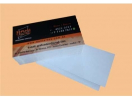 Cartão de Visita Brilho - 500 CARTÕES 88x48mm PAPEL 250GR COLORIDO COM APLICAÇÃO DE VERNIZ BRILHO